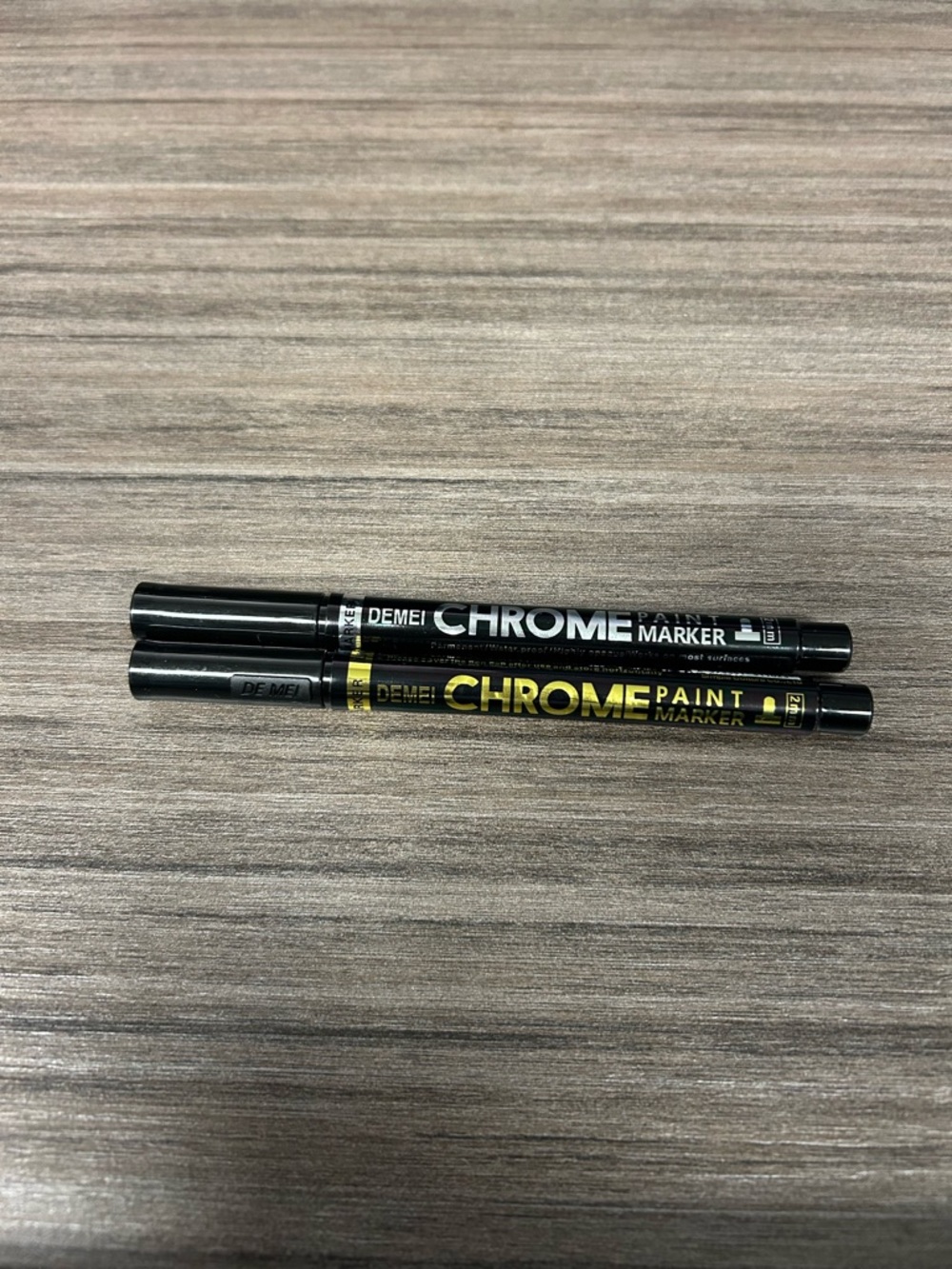 Chrome Paint Marker Pen Set - Black and Gold